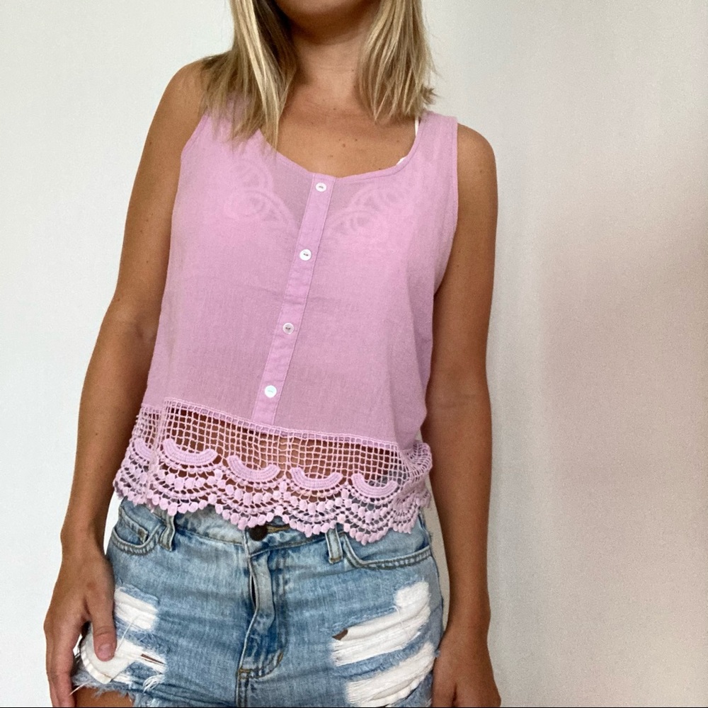 Lavender lace top